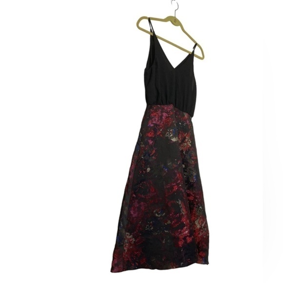 Asos AX Paris Black Printed 2 In 1 Dress Tank-Top A-line Skirt Bottom Size Small - Picture 5 of 11